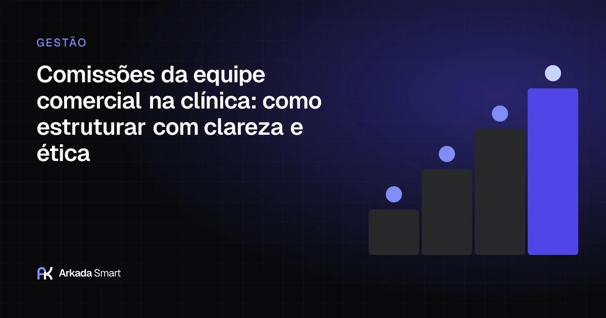 Ilustração abstrata em índigo e grafite com degraus ascendentes e marcadores circulares, representando faixas de comissão