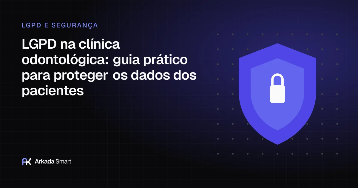 Ilustração abstrata em índigo e grafite com um escudo estilizado sobre uma grade de pontos, representando proteção de dados